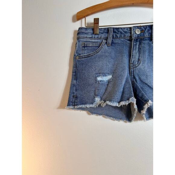 ART CLASS Girl’s Distressed Cut Off Jean Shorts / Size: L 10-12 - Picture 4 of 7